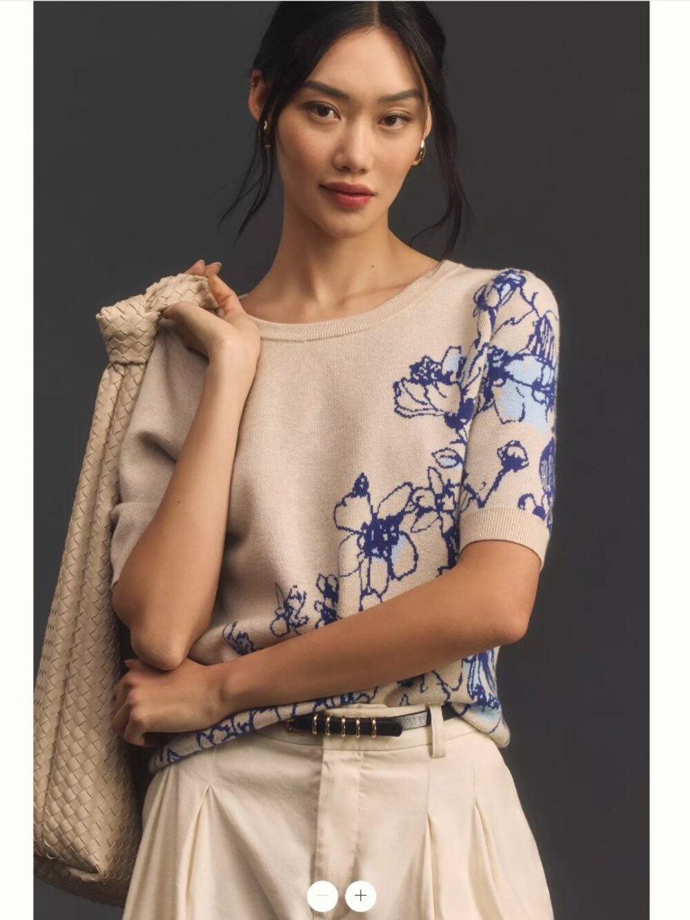 Anthropologie_Jacquard Sweater Tee by Maeve_Size M